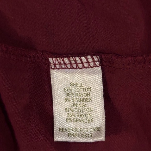 Garnet Hill Burgundy Long Sleeve Dress - Picture 5 of 5